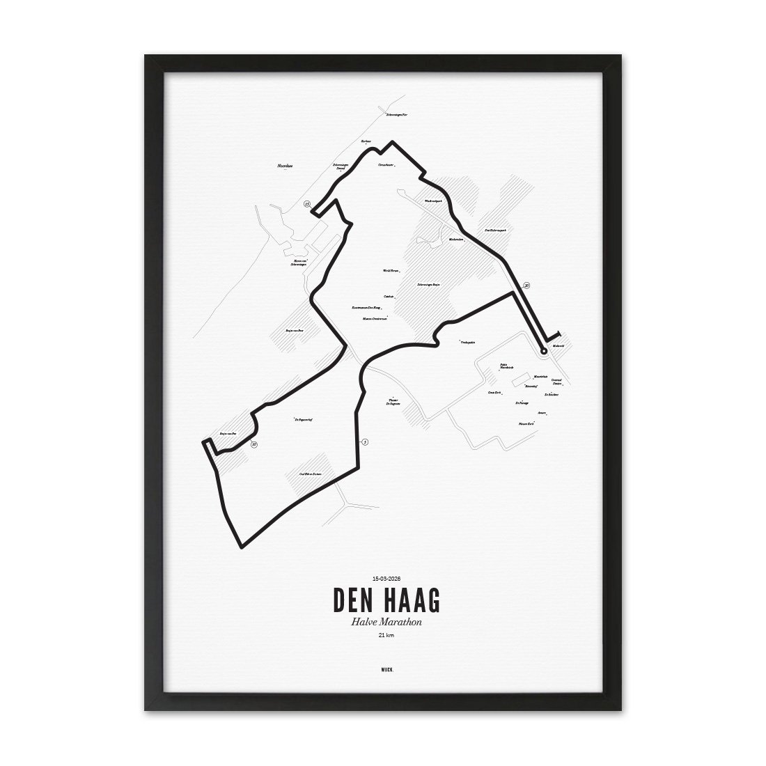 Poster van Halve Marathon Den Haag 2026 | WIJCK. 